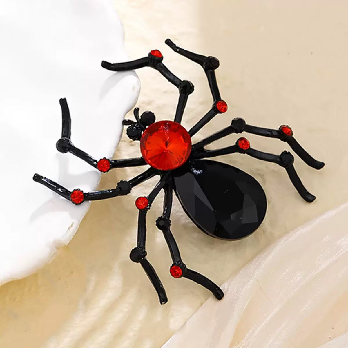 Spider Alloy Rhinestone Brooch PA5920