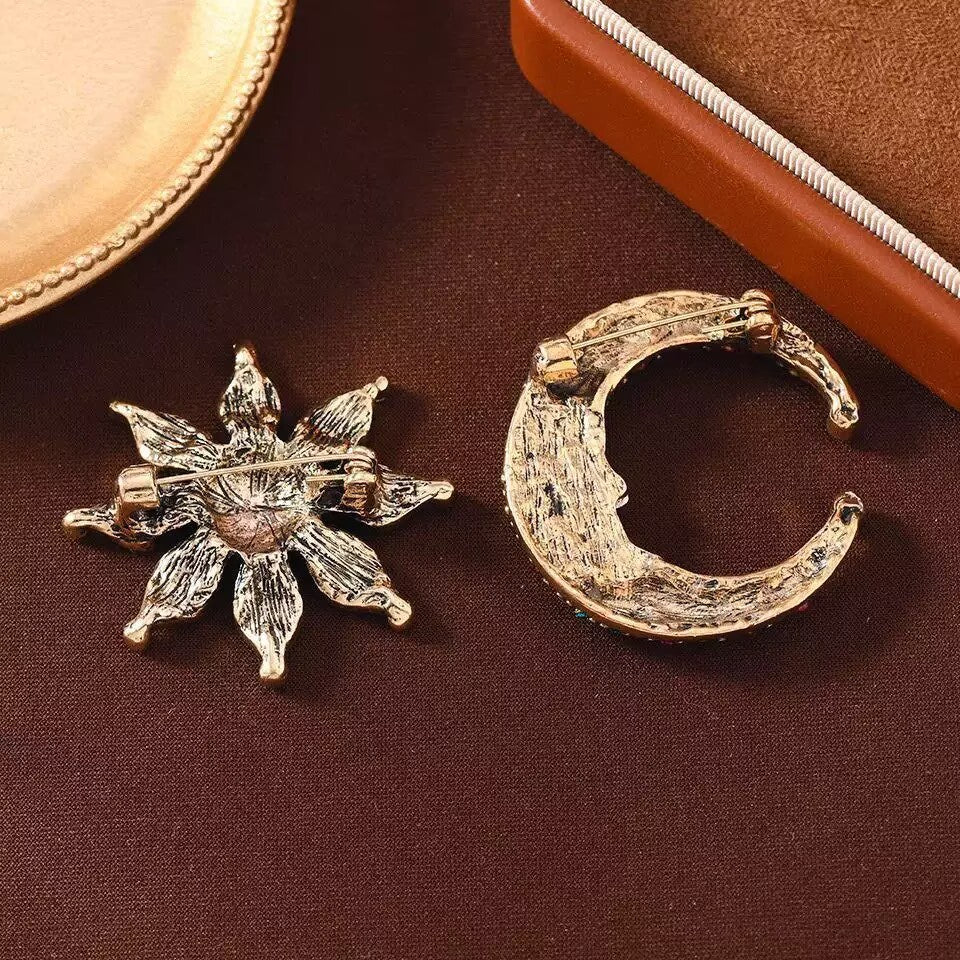 Sunflower Clown Alloy Rhinestone Brooch PA5925 - view 3