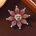 Sunflower Clown Alloy Rhinestone Brooch PA5925