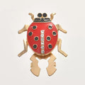 Ladybug Alloy Rhinestone Button Cover MIS5929