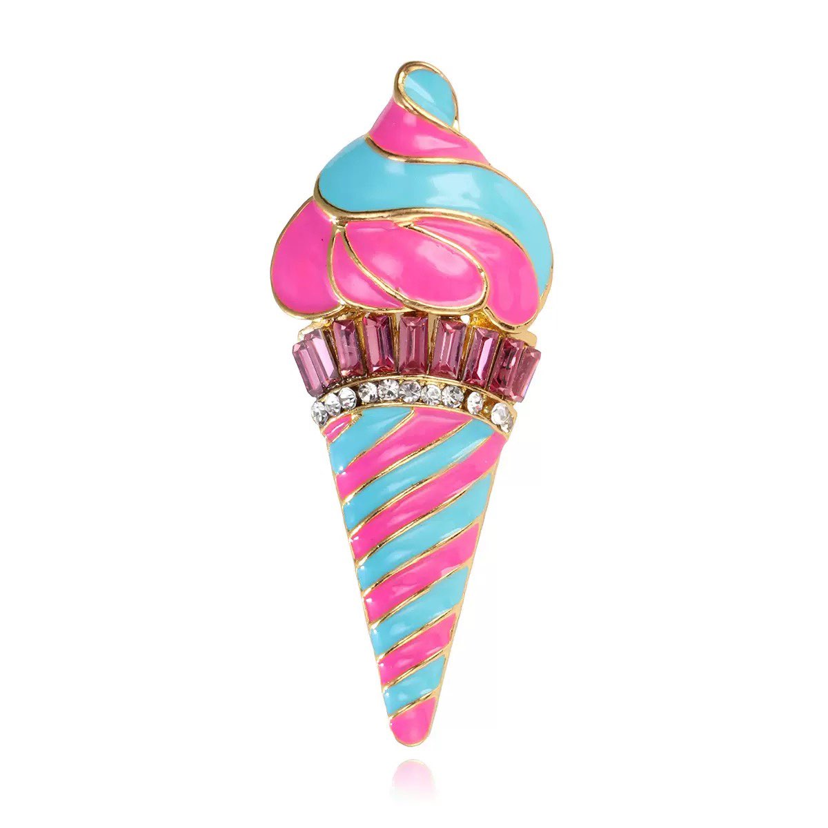 Ice Cream Alloy Rhinestone Brooch PA5934