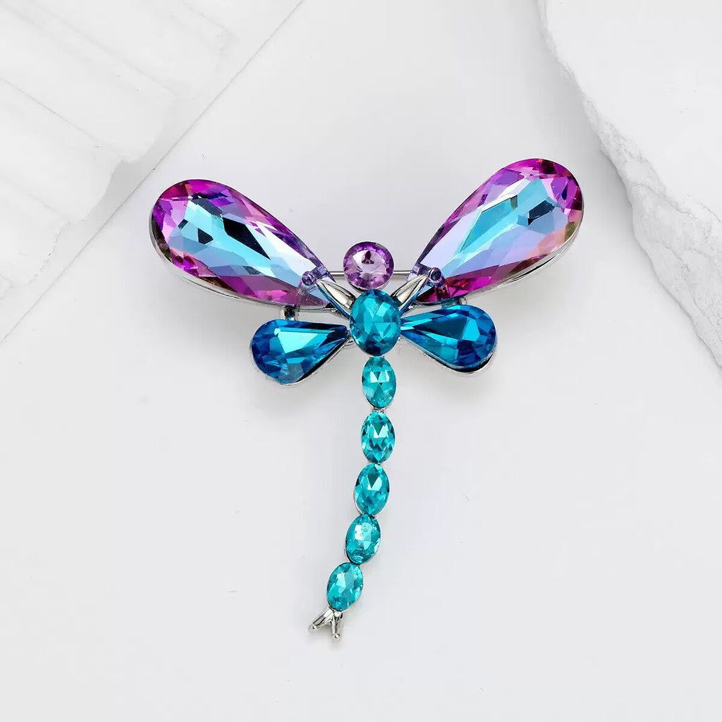 Dragonfly Alloy Rhinestone Brooch PA5937 - view 3