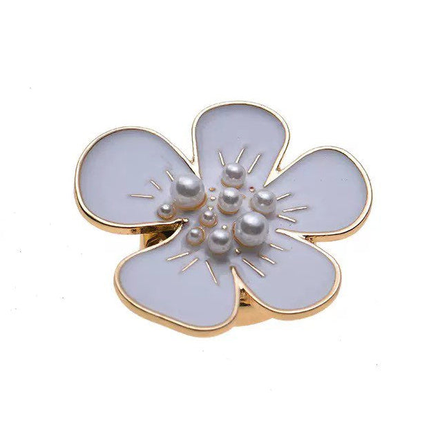 Flower Pearl Alloy Button Cover MIS5947