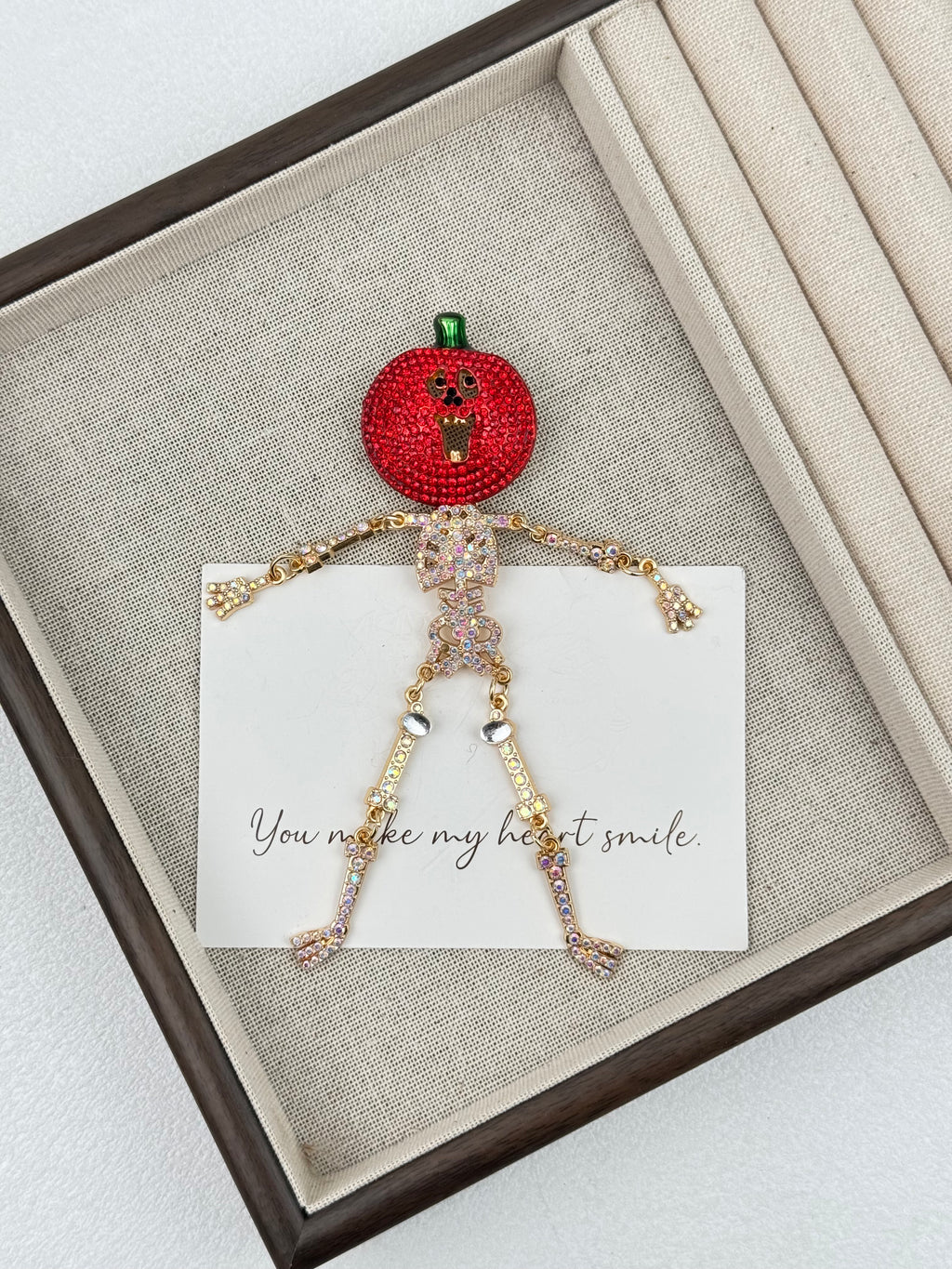 Apple Man Alloy Rhinestone Brooch PA5957