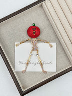Apple Man Alloy Rhinestone Brooch PA5957