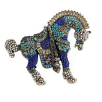 Horse Alloy Rhinestone Brooch PA5963 - view 3