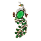 Peacock Alloy Rhinestone Brooch PA5965 - view 2