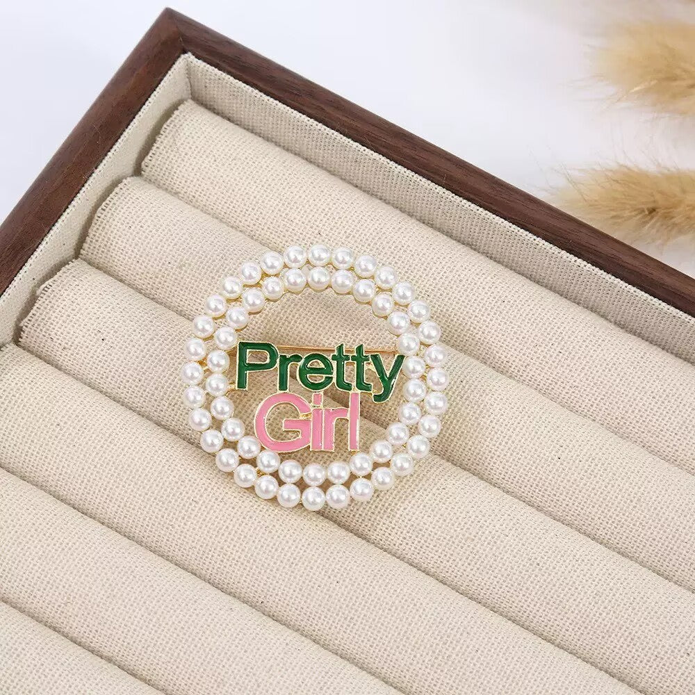Alphabet Alloy Brooch PA5980