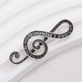 Note Alloy Rhinestone Brooch PA6003