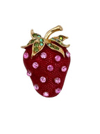 Strawberry Rhinestone Alloy Brooch PA6019