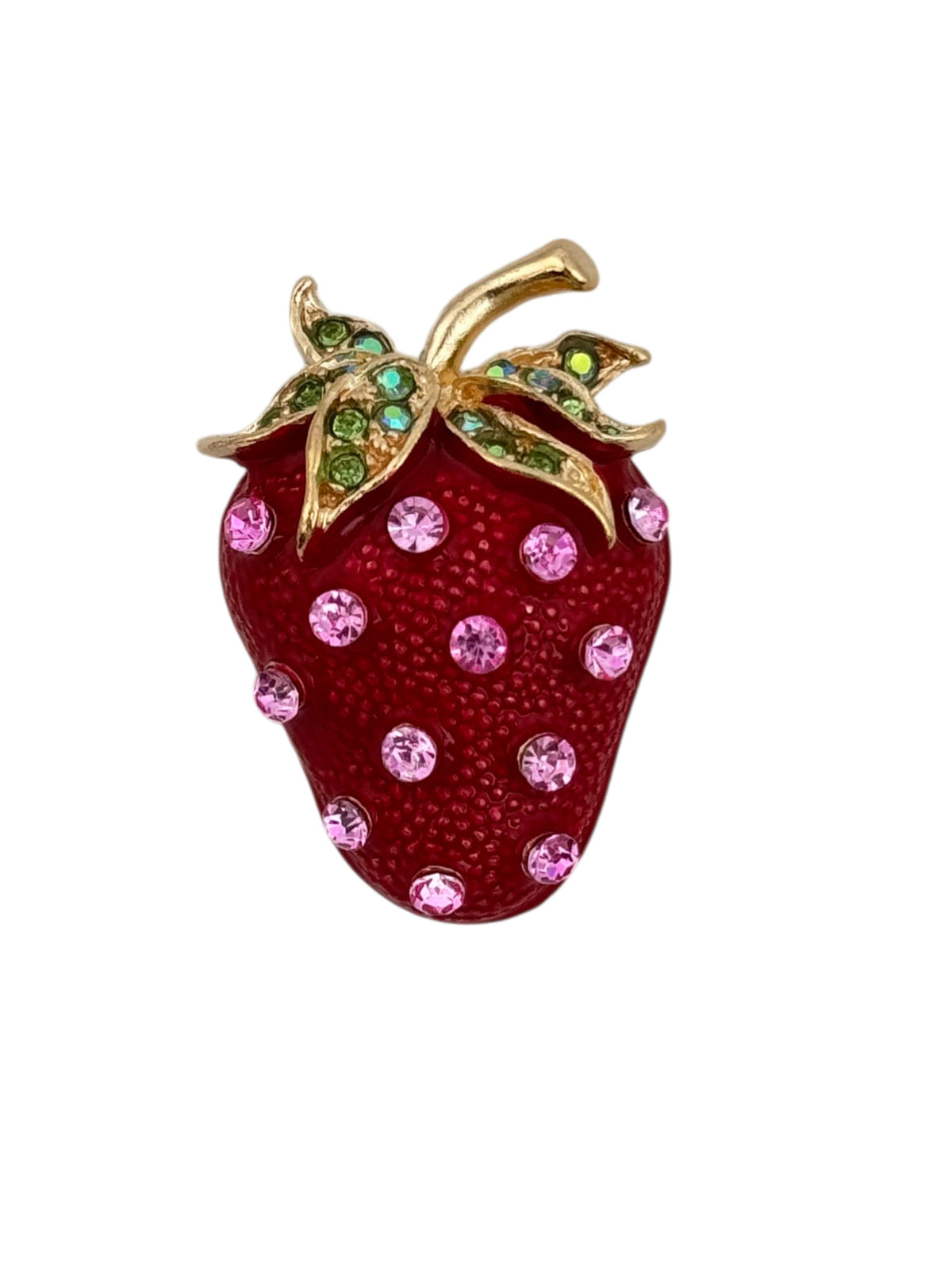 Strawberry Rhinestone Alloy Brooch PA6019
