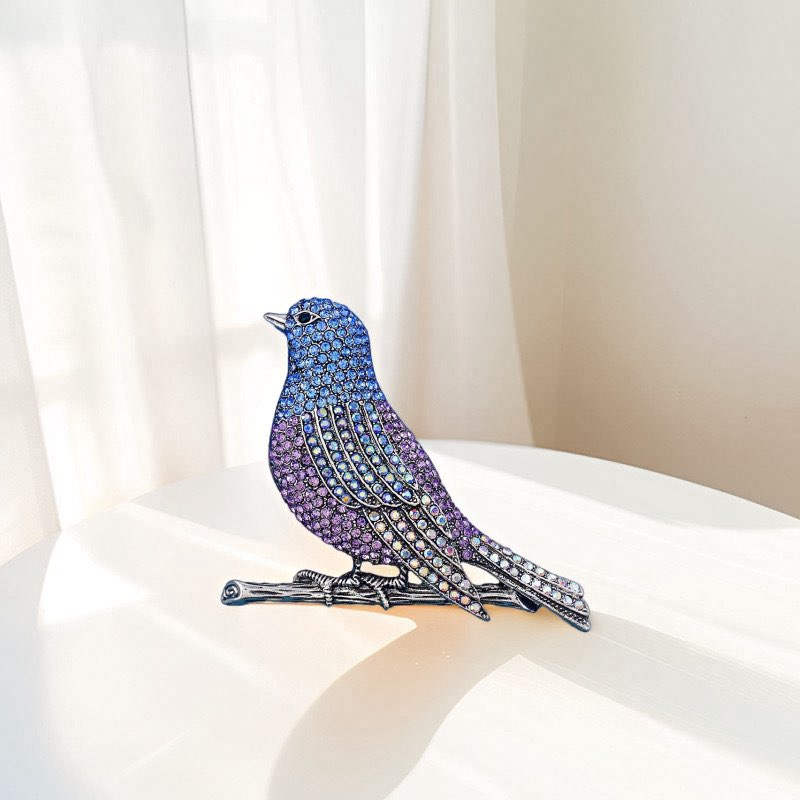 Birdie Rhinestone Alloy Brooch PA6029
