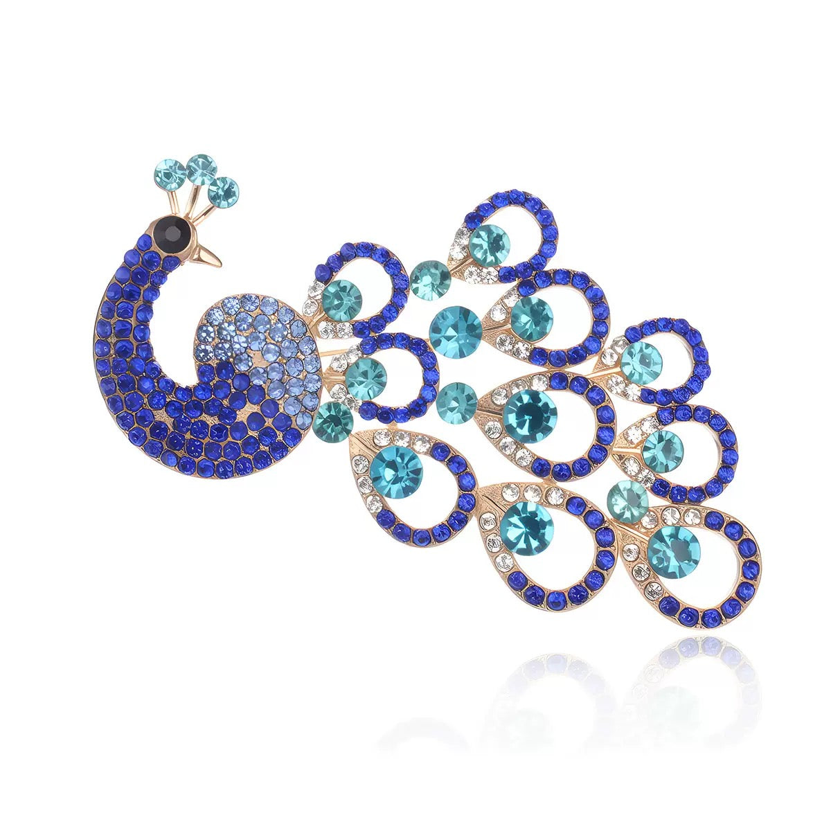 Peacock Rhinestone Alloy Brooch PA6041