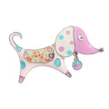 Dog Alloy Rhinestone Brooch PA6048