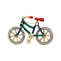 Bike Alloy Rhinestone Brooch PA6075