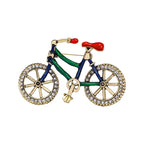 Bike Alloy Rhinestone Brooch PA6075