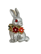 Rabbit Alloy Rhinestone Brooch PA6080