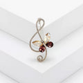 Note Alloy Rhinestone Brooch PA6089
