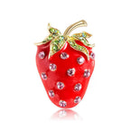 Strawberry Rhinestone Alloy Brooch PA6019