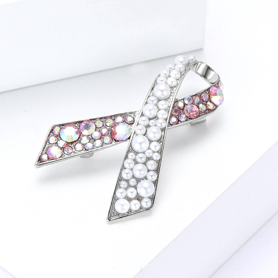 Bow Alloy Rhinestone Brooch PA6092