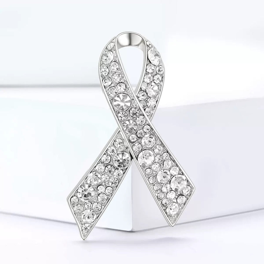 Bow Alloy Rhinestone Brooch PA6092