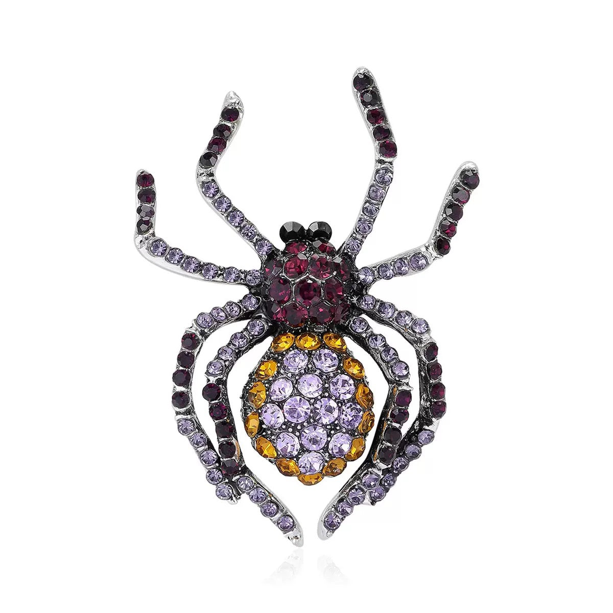 Spider Alloy Rhinestone Brooch PA6105 - view 3