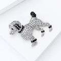 Dog Alloy Rhinestone Brooch PA6115 - view 2
