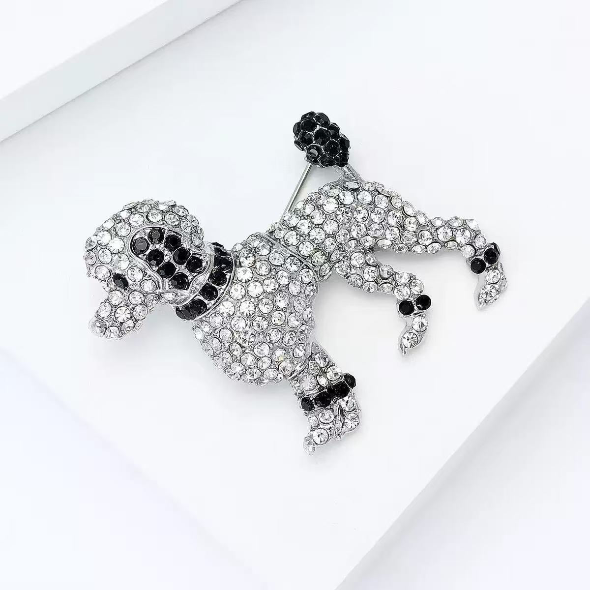 Dog Alloy Rhinestone Brooch PA6115 - view 2