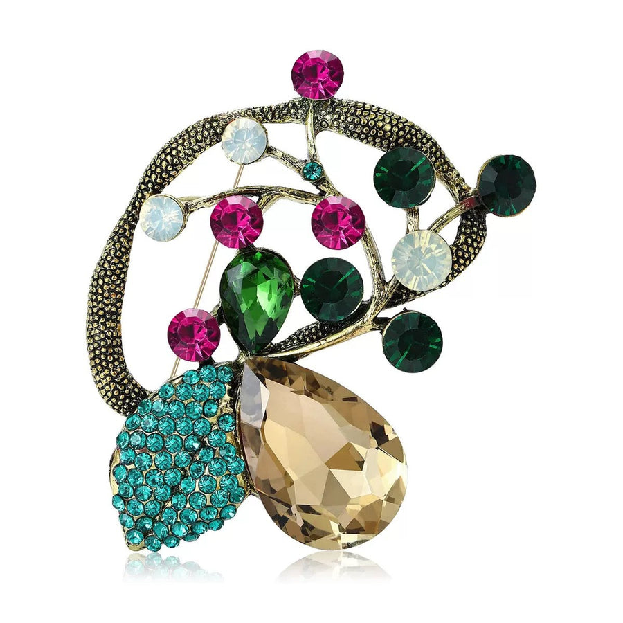 Retro Alloy Rhinestone Brooch PA6135