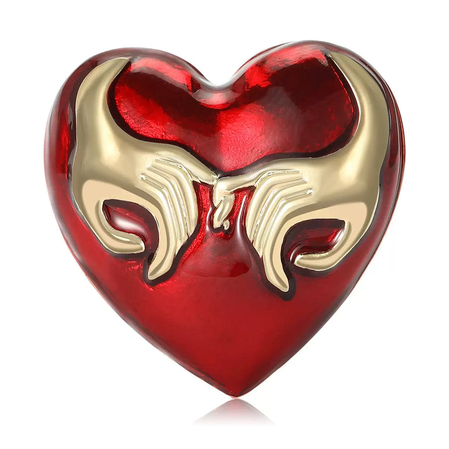 Heart-Shaped Alloy Brooch PA6137