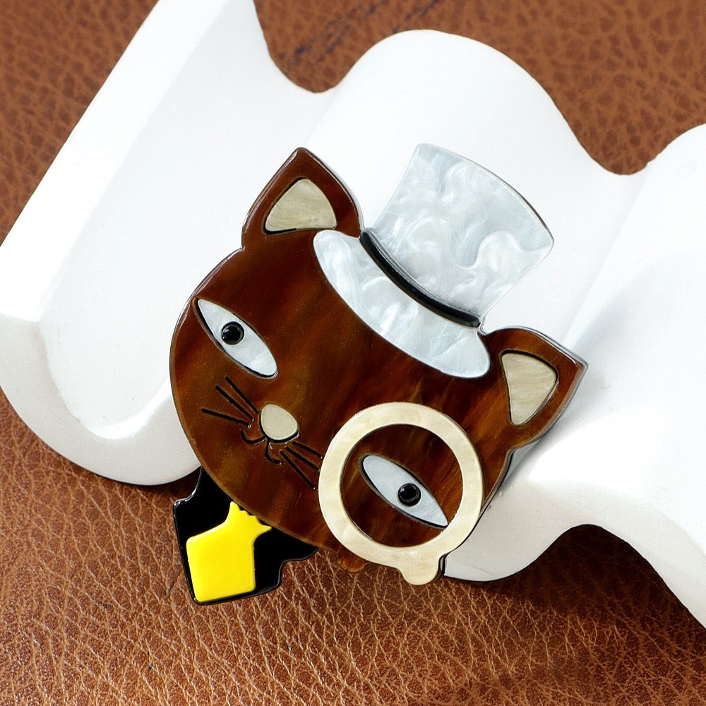 Cat Acrylic Brooch PA6158