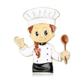 Chef Alloy Rhinestone Brooch PA6179