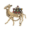 Camel Alloy Rhinestone Brooch PA6212