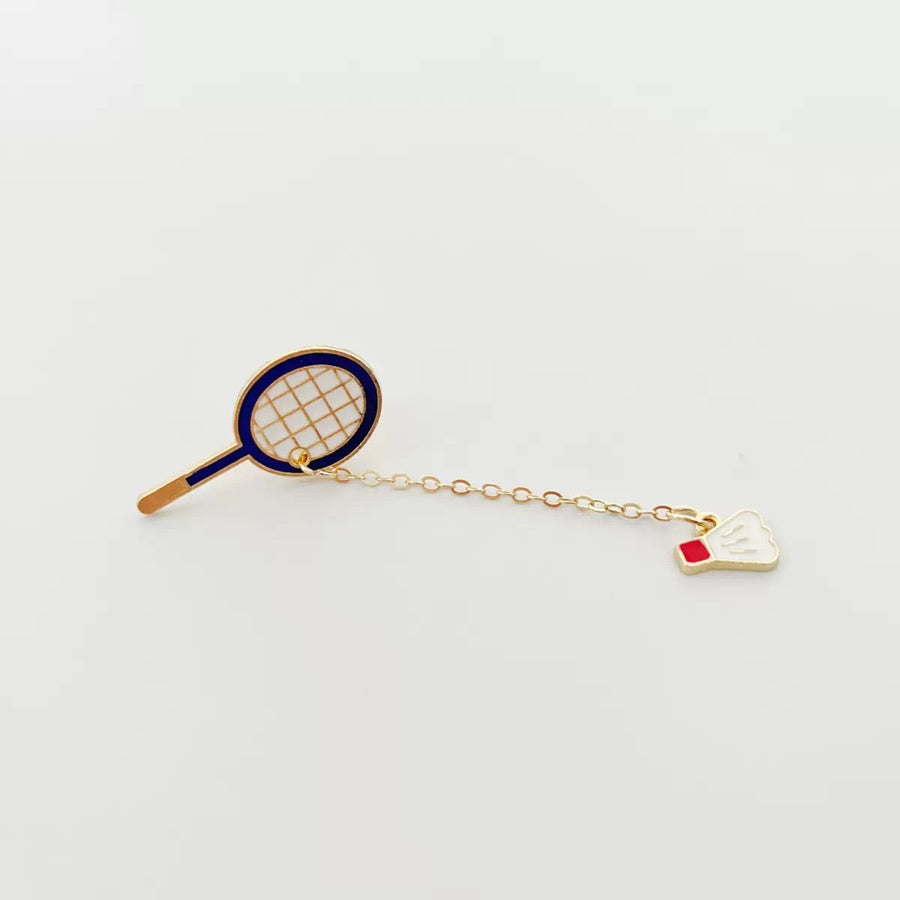 Badminton Alloy Rhinestone Brooch PA6214
