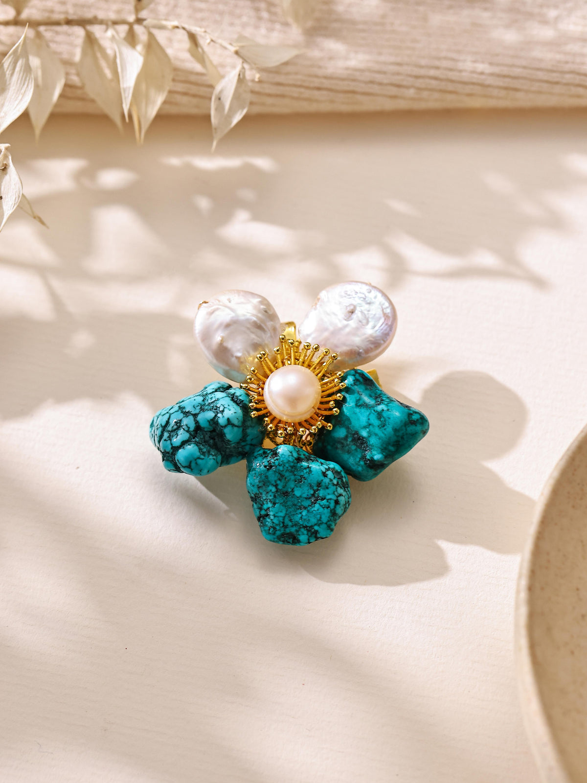 Flower Freshwater Pearl Brooch PA6221