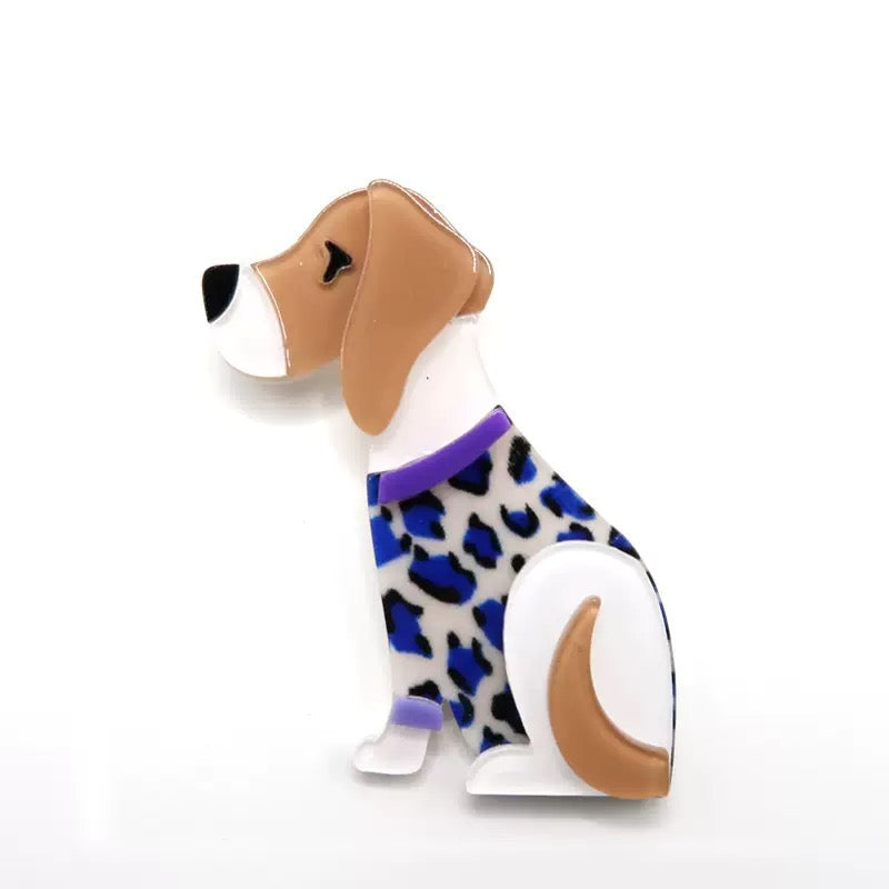 Dog Acrylic Brooch PA6234