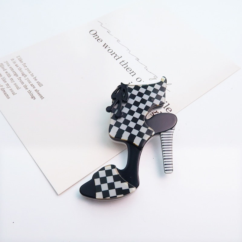 High Heel Acrylic Brooch PA6252
