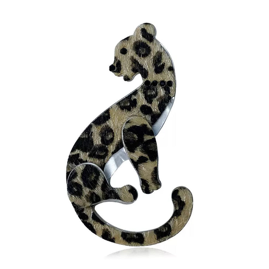 Leopard Acrylic Brooch PA6258