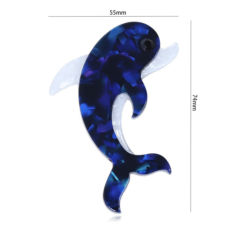 Dolphin Acrylic Brooch PA6259