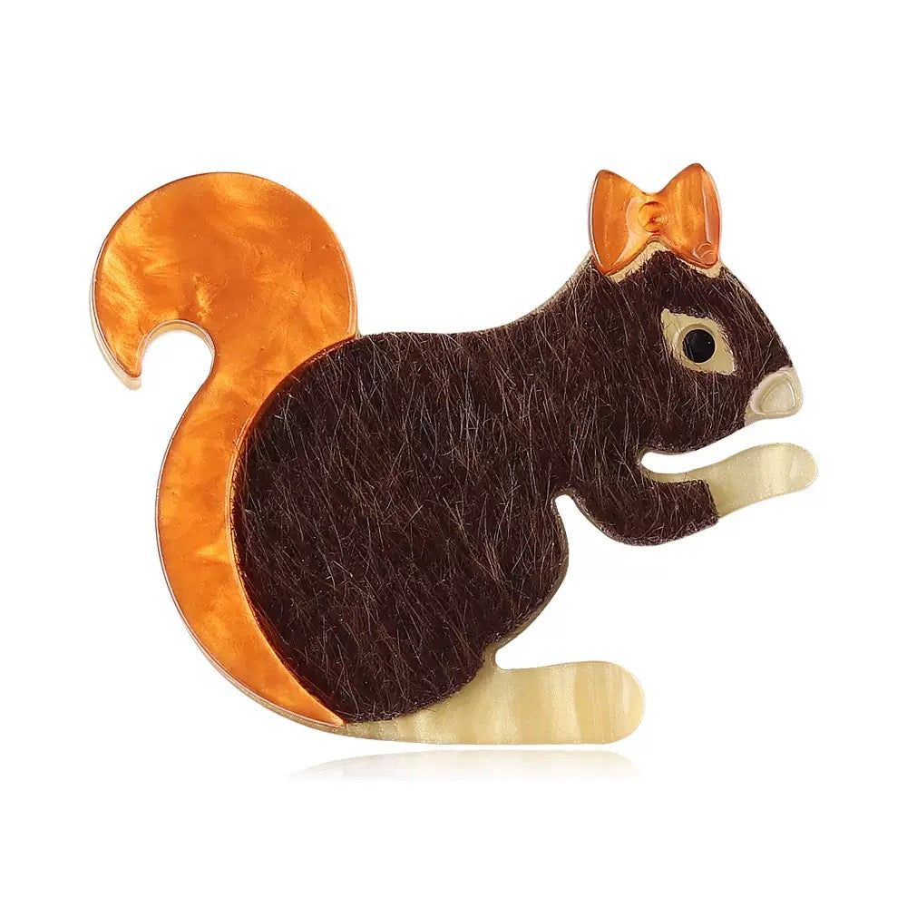 Squirrel Acrylic Brooch PA6269