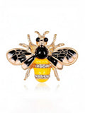 Bee Alloy Rhinestone Brooch PA6289