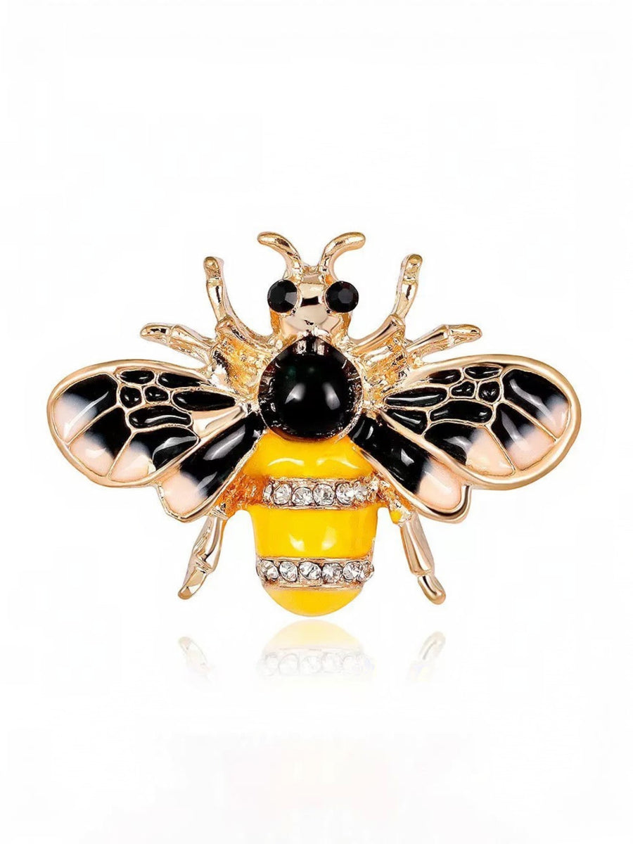 Bee Alloy Rhinestone Brooch PA6289