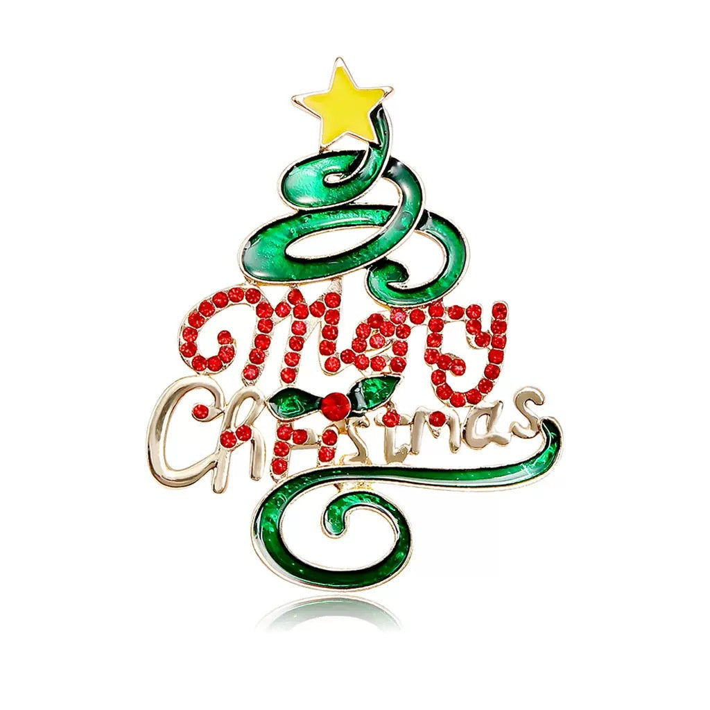 Christmas Alloy Rhinestone Brooch PA6293