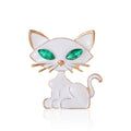 Cat Alloy Rhinestone Brooch PA6321