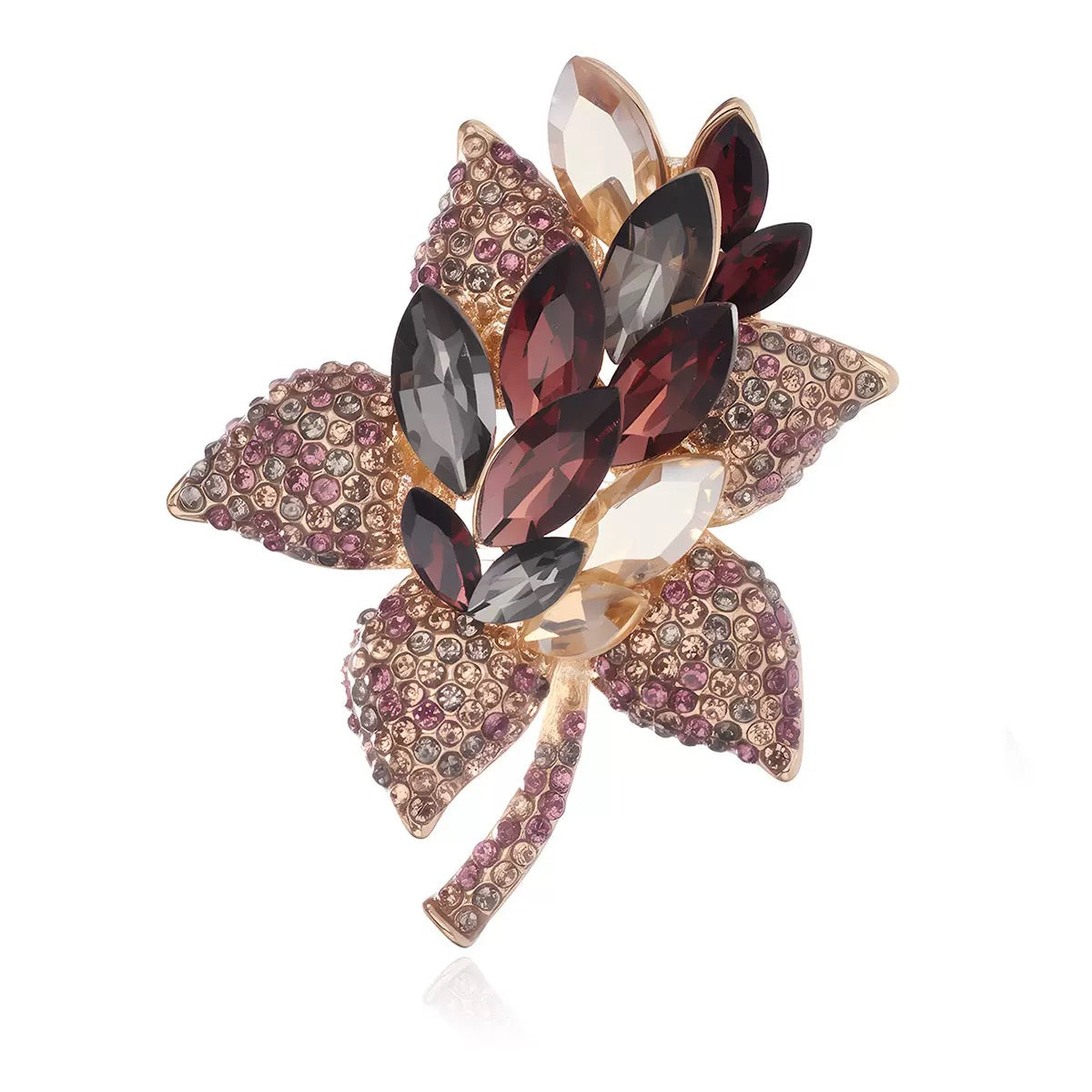 Flower Alloy Rhinestone Brooch PA6332
