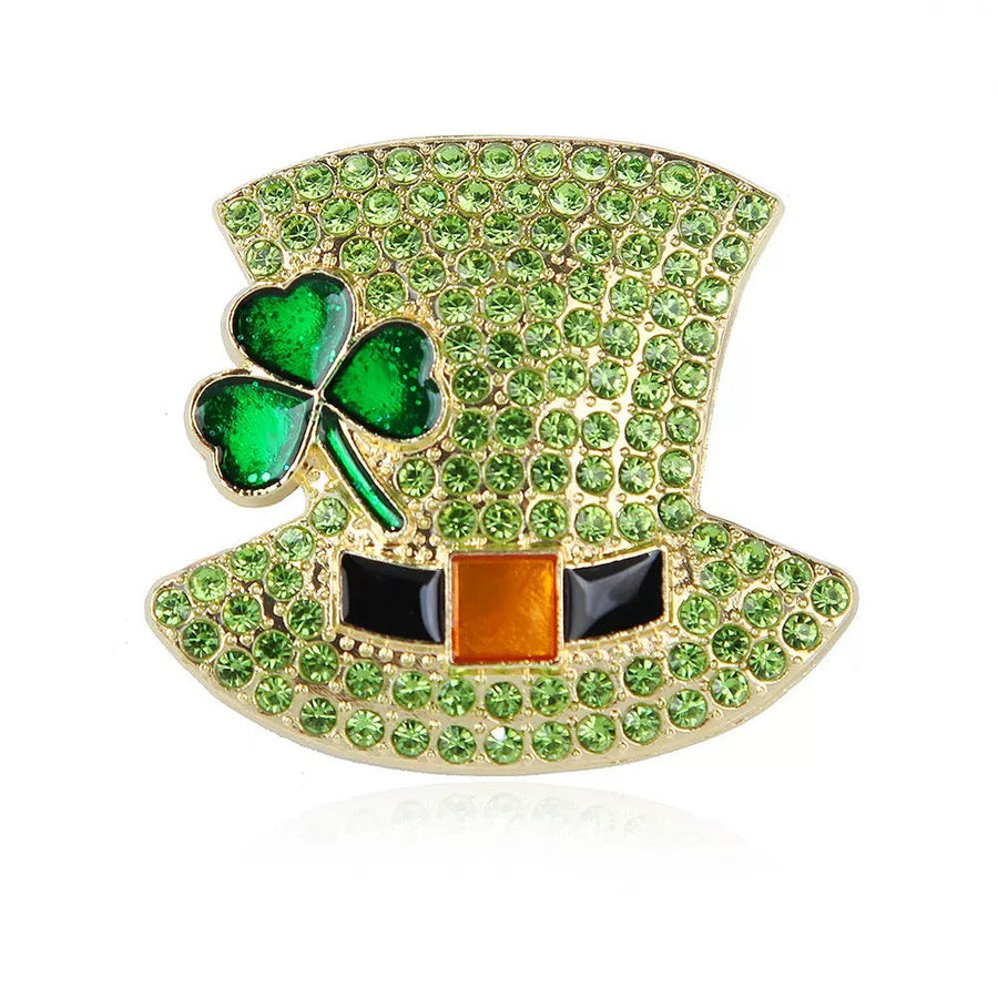 Hat Alloy Rhinestone Brooch PA6338