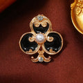 Spades Alloy Rhinestone Brooch PA6358