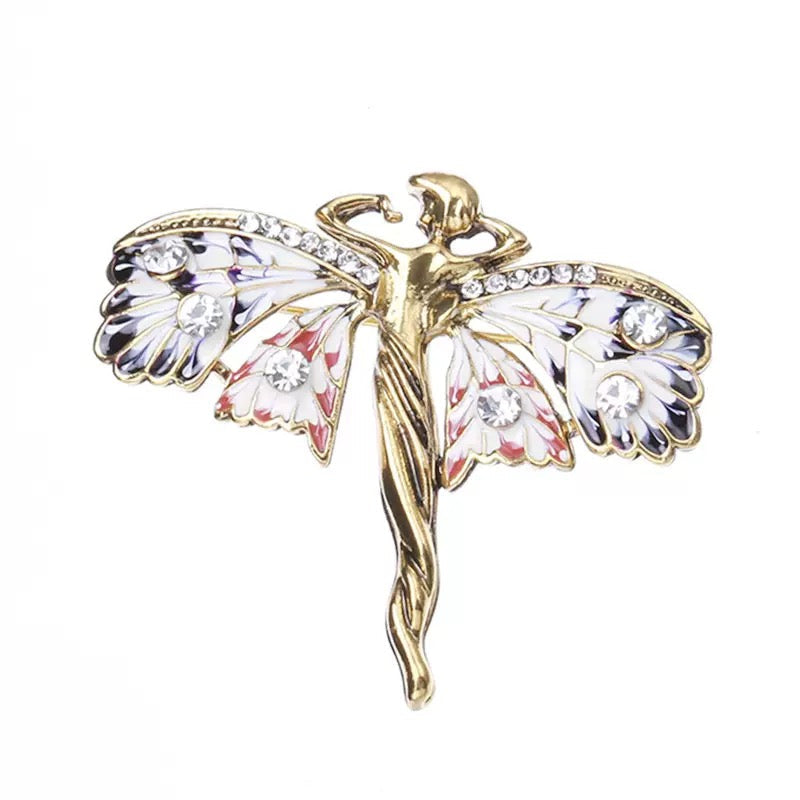 Butterfly Alloy Rhinestone Brooch PA6362