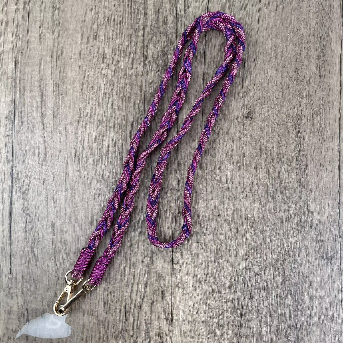 Long Braided Mobile Phone Crossbody Lanyard PC5649 - Rose Red