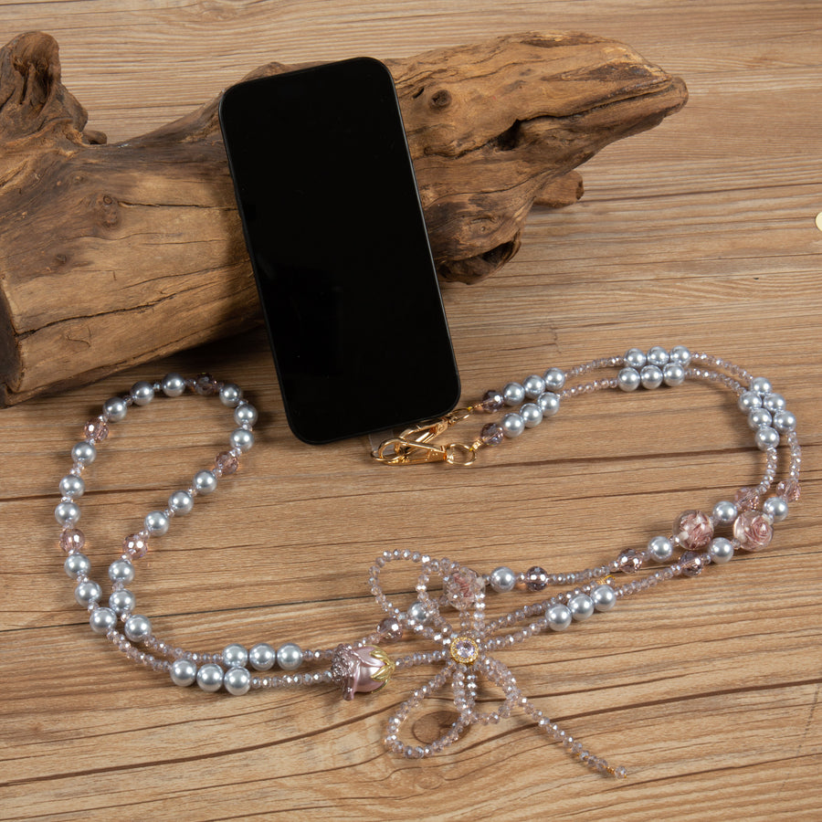 Bow Rhinestone Crossbody Lanyard PC5680